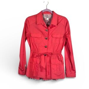 Nick & Mo Coral Lightweight Belted Trench Coat Jacket Womens S Basic Classic